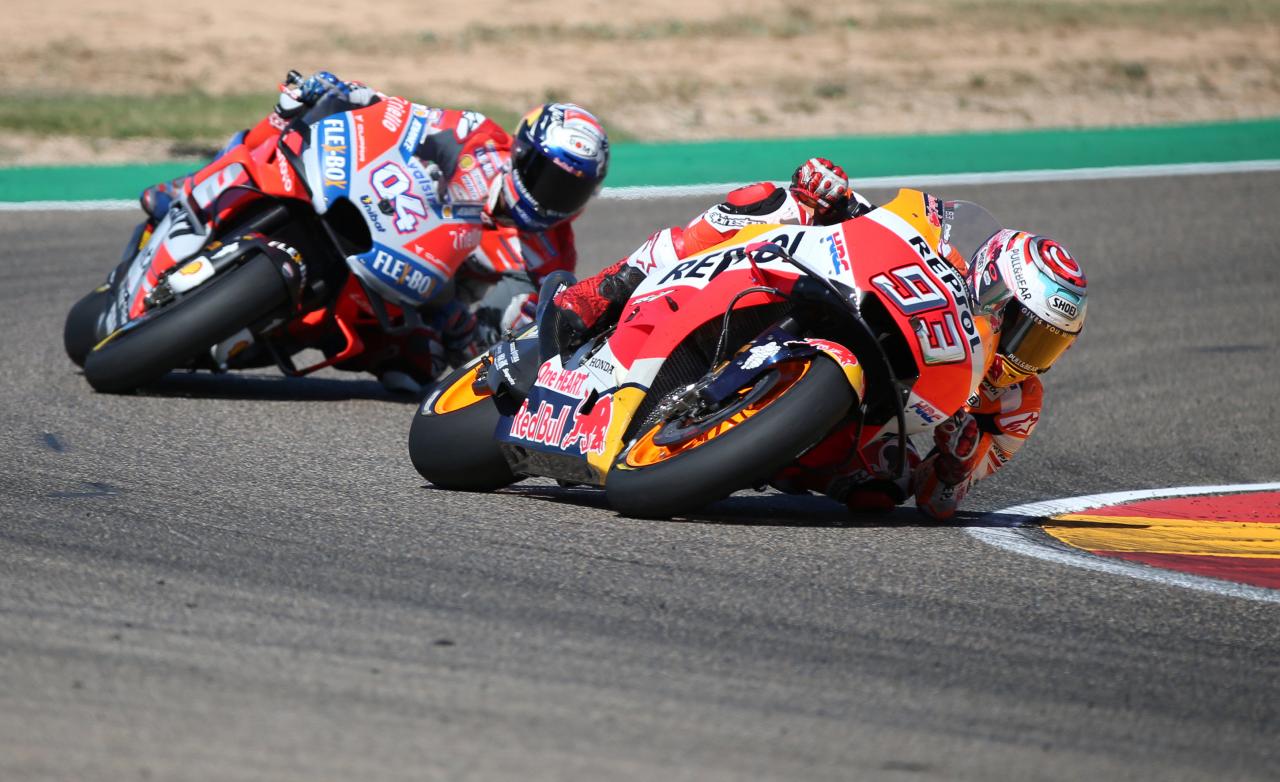 MotoGP Aragon – Marquez back on winning days after intense battle