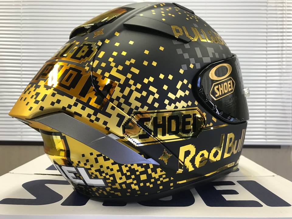 marc marquez helmet gold