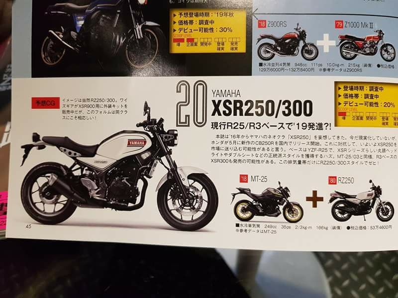 Yamaha XSR300/XSR250 