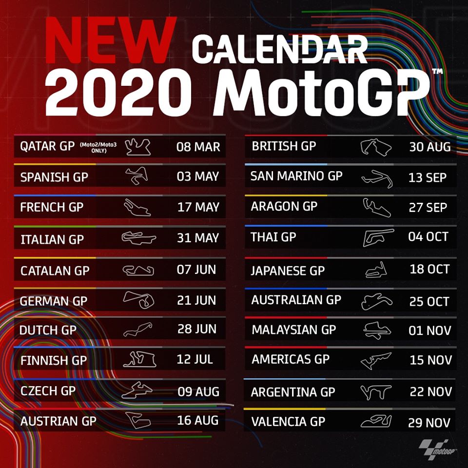 MotoGP Calendar 2020 | MotoGP 2020 Calendar Schedule