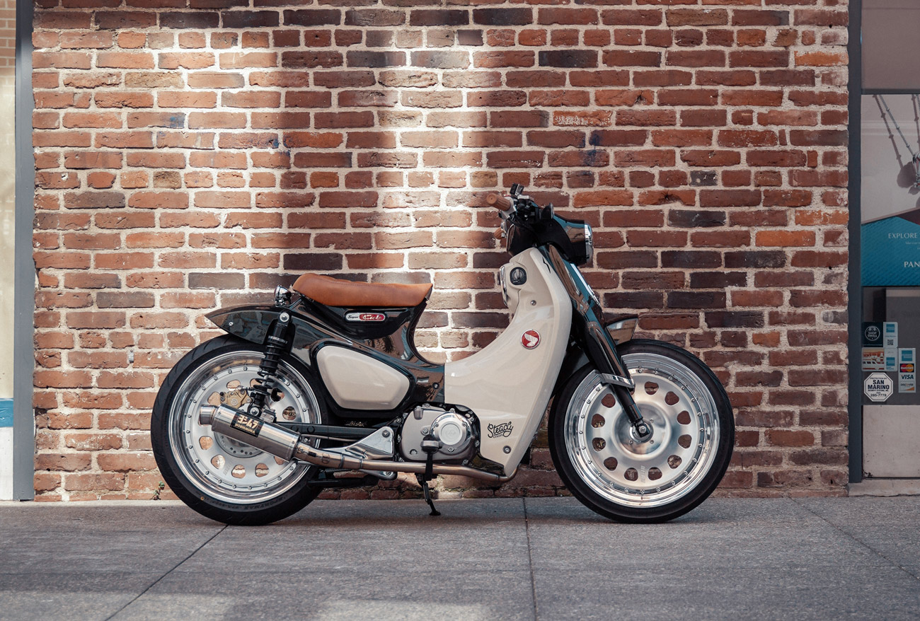 KSpeed Builds 100 Honda Super Cub Custom Bikes With Large Fenders and an  Art Deco Vibe  autoevolution