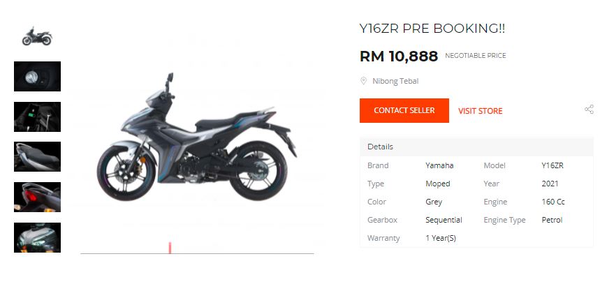Y16 price malaysia yamaha 2021 Yamaha