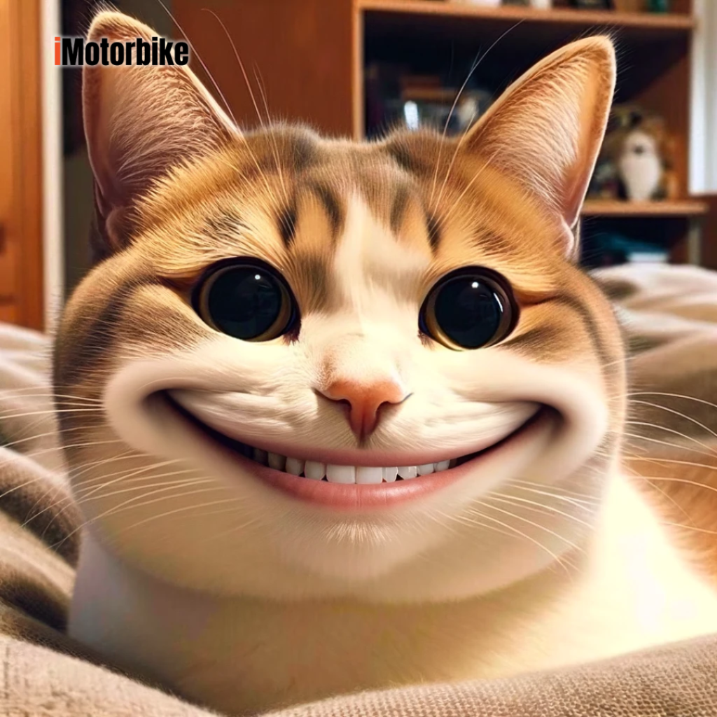 Kucing Meme Senyum Gigi